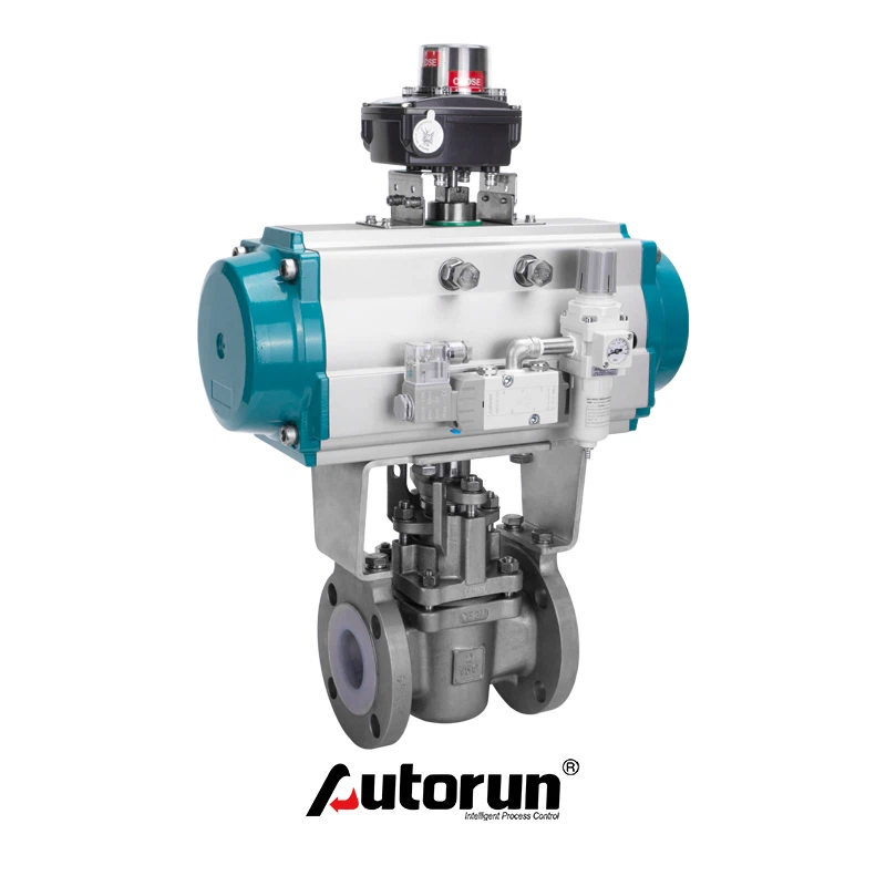 Falf plwg wedi'i leinio PTFE niwmatig