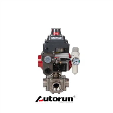 Falf pêl ffrwydrad pwysedd uchel tair ffordd niwmatig